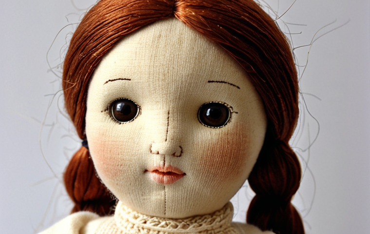 **Prompt 1 (Focus on the Doll and Craftsmanship):**
A close-up, high-detail shot of a handmade natural doll. The doll is crafted from organic cotton and features soft, undyed natural wool for hair. Its facial features are simple and gently embroidered, conveying warmth and authenticity. Emphasize the tactile quality of the natural fibers, the meticulous stitching, and the unique, heirloom quality of the artisan work. Soft, diffused lighting highlights the textures and delicate craftsmanship.